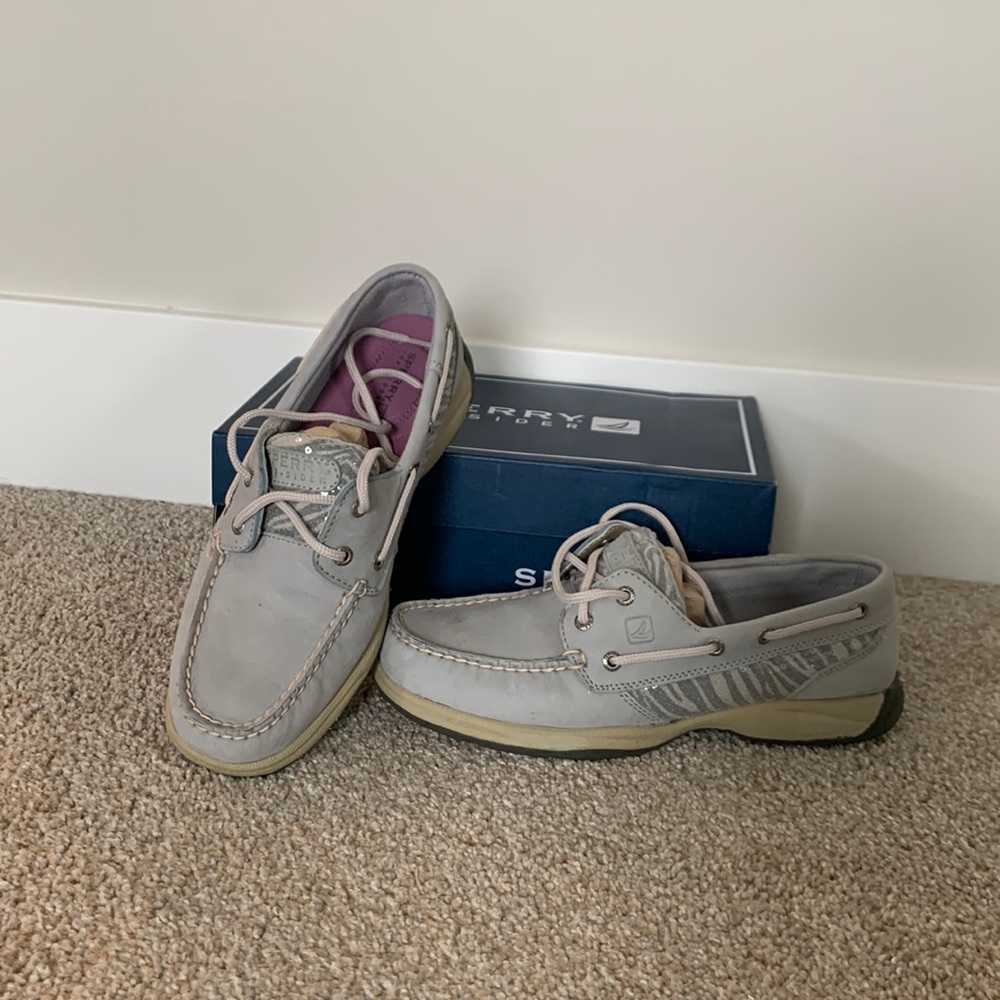 Sperry (women) Grey Zebra Top Sider